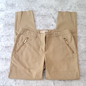 Michael Kors tan mid rise pants.  Size 8.